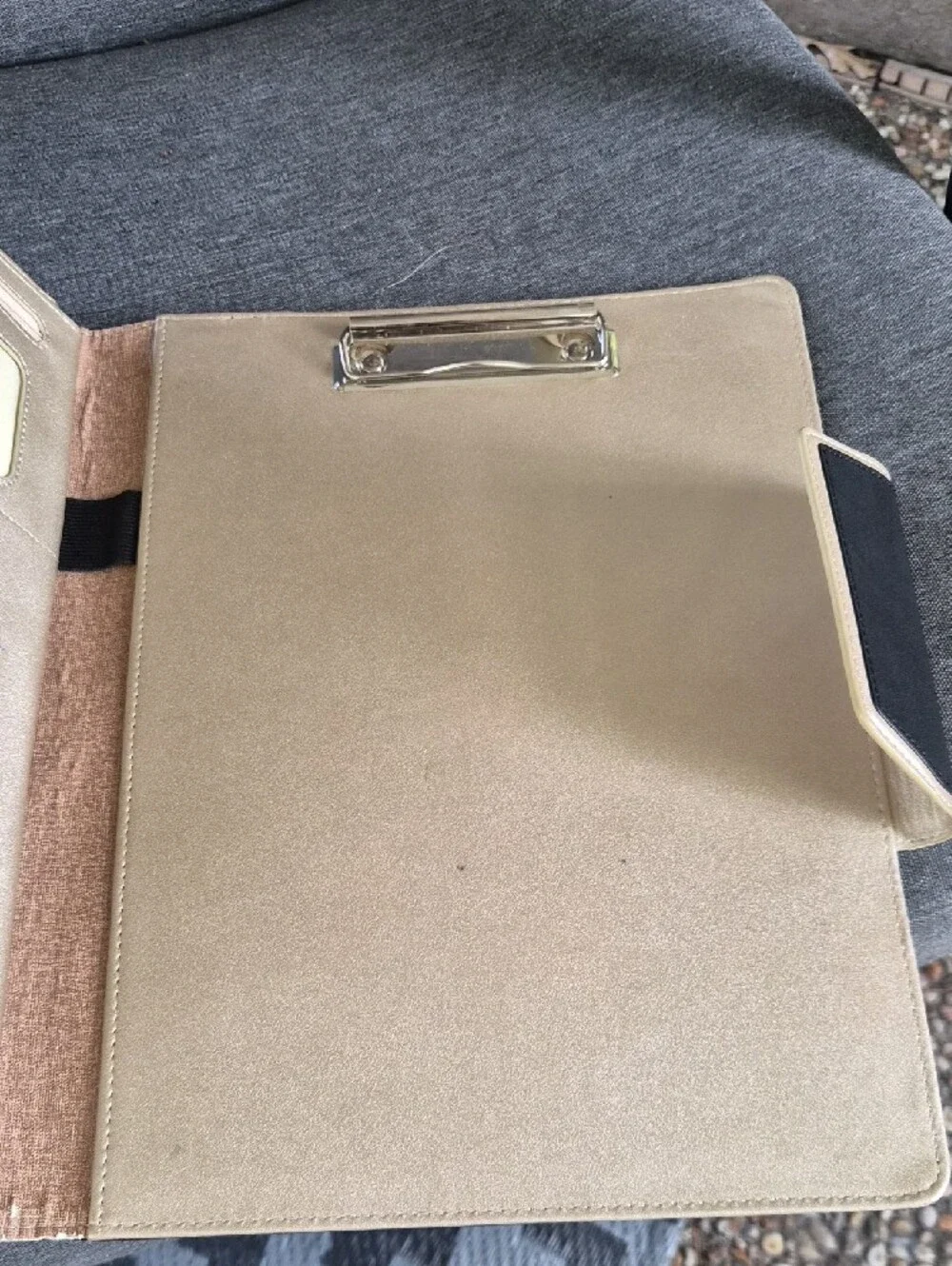 Toplive Executive Folio Case with Gold Accent - Black